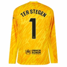 FC Barcelona Ter Stegen 1 Målmand Udebanetrøje 2024-25 Langærmet Fodboldsæt