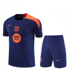 FC Barcelona Trænings T-shirt Sæt Børn 2025-26 - Shorts Blå