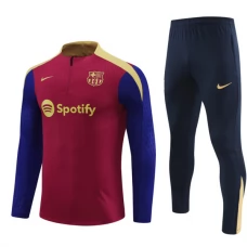 FC Barcelona Træningssæt 2024-25 - 1-4 Zip Blå Rød