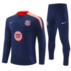 FC Barcelona Træningssæt 2024-25 - 1-4 Zip Dark Blå
