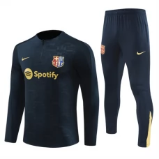 FC Barcelona Træningssæt 2024-25 - 1-4 Zip Sort