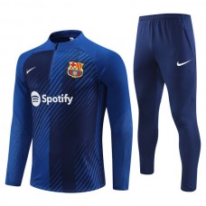 FC Barcelona Træningssæt Børn 2023-24 - 1-4 Zip Blå Camouflage