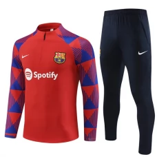 FC Barcelona Træningssæt Børn 2023-24 - 1-4 Zip Rød Blå