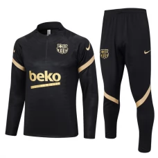 FC Barcelona Træningssæt Børn 2023-24 - 1-4 Zip Sort