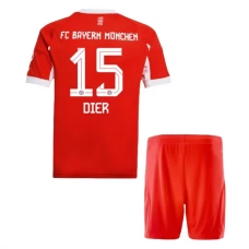 FC Bayern München Børn Dier 15 Hjemmebanetrøje 2025-26 Fodboldsæt