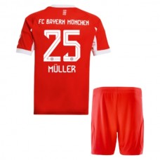 FC Bayern München Børn Müller 25 Hjemmebanetrøje 2025-26 Fodboldsæt