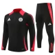 FC Bayern München Børn Træningssæt 2024-25 - 1-4 Zip Sort Rød