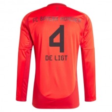 FC Bayern München De Ligt 4 Hjemmebanetrøje 2024-25 Langærmet Fodboldsæt