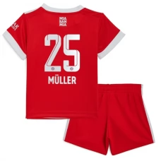 FC Bayern München Fodboldsæt Børn 2022-23 Thomas Müller 25 Hjemmebanetrøje