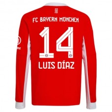 FC Bayern München Luis Díaz 14 Hjemmebanetrøje 2025-26 Langærmet Fodboldsæt