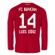 FC Bayern München Luis Díaz 14 Hjemmebanetrøje 2026-27 Langærmet