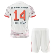 FC Bayern München Luis Díaz 14 Udebanetrøje Børn 2025-26 Fodboldsæt
