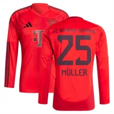 FC Bayern München Müller 25 Hjemmebanetrøje 2024-25 Langærmet Fodboldsæt