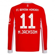FC Bayern München N.Jackson 11 Hjemmebanetrøje 2025-26 Langærmet Fodboldsæt