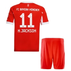 FC Bayern München N.Jackson 11 Hjemmebanetrøje Børn 2025-26 Fodboldsæt