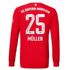 FC Bayern München Trøje 2022-23 Thomas Müller 25 Langærmet Hjemmebanetrøje