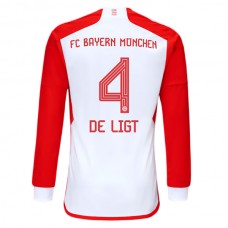 FC Bayern München Trøje 2023-24 De Ligt 4 Langærmet Hjemmebanetrøje