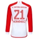 FC Bayern München Trøje 2023-24 Hernandez 21 Langærmet Hjemmebanetrøje