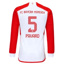 FC Bayern München Trøje 2023-24 Pavard 5 Langærmet Hjemmebanetrøje
