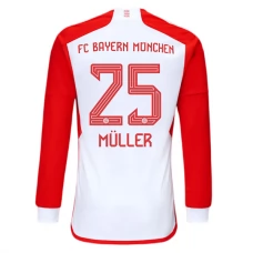 FC Bayern München Trøje 2023-24 Thomas Müller 25 Langærmet Hjemmebanetrøje