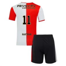 Feyenoord Børn Hartman 11 Hjemmebanetrøje 2025-26 Fodboldsæt