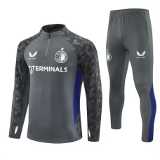 Feyenoord Træningssæt Børn 2025-26 - 1-4 Zip Grå