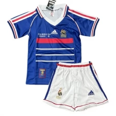 Frankrig Børn Hjemmebanetrøje Retro 1998 Fodboldsæt
