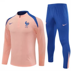 Frankrig Børn Træningssæt 2025-26 - 1-4 Zip Pink