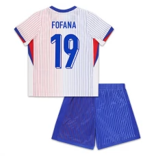 Frankrig EM 2024 Børn Fofana 19 Udebanetrøje Fodboldsæt