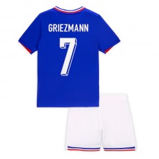 Frankrig EM 2024 Børn Griezmann 7 Hjemmebanetrøje Fodboldsæt