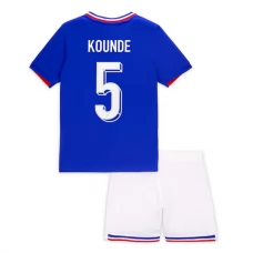 Frankrig EM 2024 Børn Kounde 5 Hjemmebanetrøje Fodboldsæt
