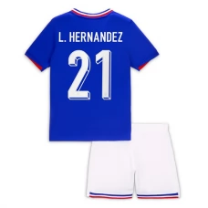 Frankrig EM 2024 Børn L.Hernandez 21 Hjemmebanetrøje Fodboldsæt