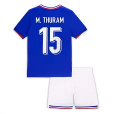 Frankrig EM 2024 Børn M.Thuram 15 Hjemmebanetrøje Fodboldsæt
