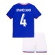 Frankrig EM 2024 Børn Upamecano 4 Hjemmebanetrøje Fodboldsæt