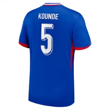 Frankrig EM 2024 Kounde 5 Hjemmebanetrøje Fodboldsæt