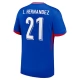 Frankrig EM 2024 L.Hernandez 21 Hjemmebanetrøje Fodboldsæt