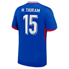 Frankrig EM 2024 M.Thuram 15 Hjemmebanetrøje Fodboldsæt