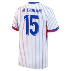 Frankrig EM 2024 M.Thuram 15 Udebanetrøje Fodboldsæt