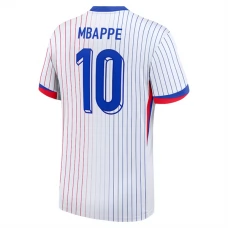Frankrig EM 2024 Mbappé 10 Udebanetrøje Fodboldsæt