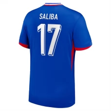 Frankrig EM 2024 Saliba 17 Hjemmebanetrøje Fodboldsæt