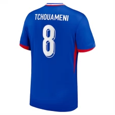 Frankrig EM 2024 Tchouaméni 8 Hjemmebanetrøje Fodboldsæt