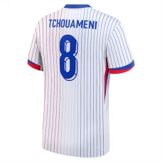 Frankrig EM 2024 Tchouaméni 8 Udebanetrøje Fodboldsæt