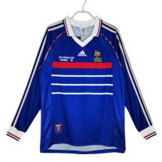 Frankrig Hjemmebanetrøje Retro 1998 Langærmet Fodboldsæt