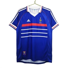 Frankrig Hjemmebanetrøje Retro Regular Version 1998 Fodboldsæt