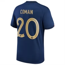 Frankrig VM 2022 Coman 20 Hjemmebanetrøje Fodboldsæt
