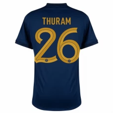 Frankrig VM 2022 Thuram 26 Hjemmebanetrøje Fodboldsæt