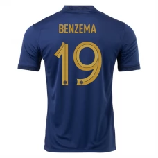 Frankrig VM Trøje 2022 Karim Benzema 19 Hjemmebanetrøje