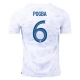 Frankrig VM Trøje 2022 Paul Pogba 6 Udebanetrøje