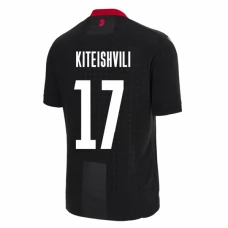Georgien EM 2024 Kiteishvili 17 Udebanetrøje Fodboldsæt