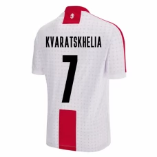 Georgien EM 2024 Kvaratskhelia 7 Hjemmebanetrøje Fodboldsæt